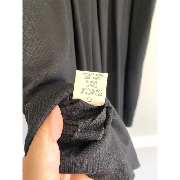 Theory Womens Black Mini Dress Button Square Neck Rayon Size P Petite - Picture 5 of 8